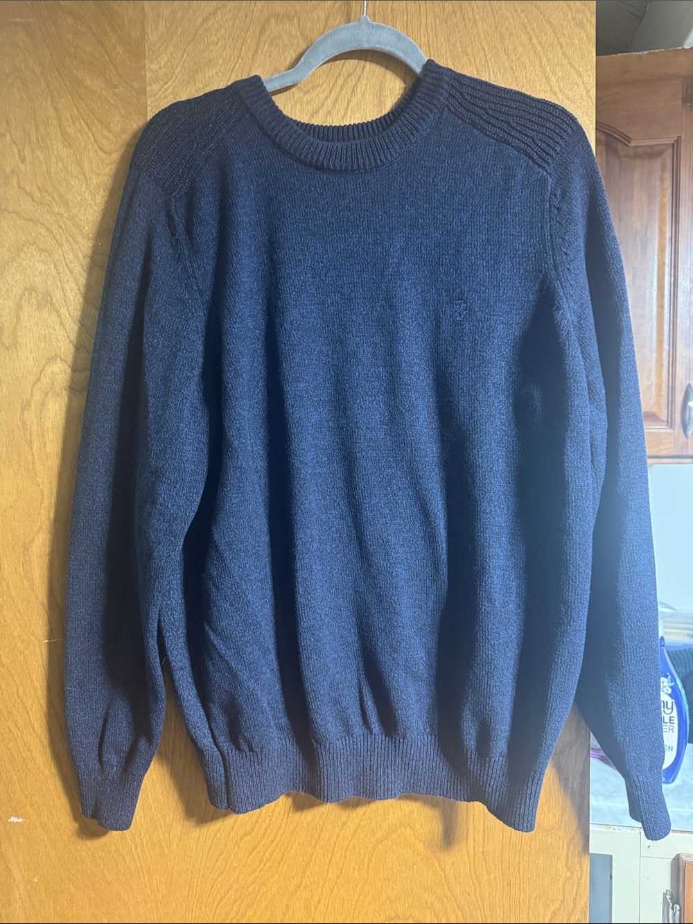 Mens Crewneck Sweater in Navy Blue